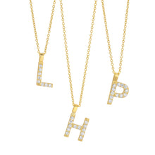 Load image into Gallery viewer, Diamond Alphabet necklace