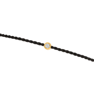 Solitaire Diamond Cord Bracelet