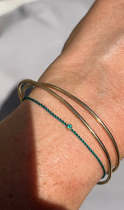 Solitaire Diamond Cord Bracelet