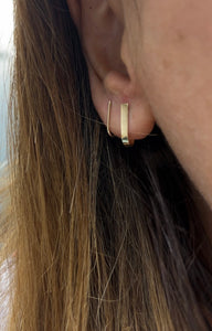 Large Flat Hoop earrings