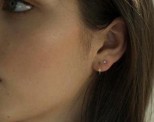 Sparkling Hoops | Hortense Jewelry - handmade artisan earrings, handmade designer earrings, ethically made gold earrings