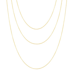Simple and Delicate Chains 14KYG 14" Choker | Hortense Jewelry - handmade designer necklaces, designer gold necklaces, designer bridal necklaces, delicate gold necklaces