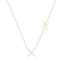Load image into Gallery viewer, Kiss-Kiss Necklace 14KYG 16&quot; | Hortense Jewelry - handmade women&#39;s jewelry, ethical women&#39;s jewelry, handmade gold jewelry