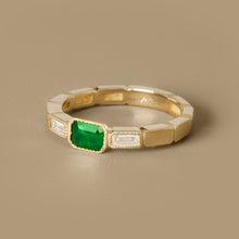 Load image into Gallery viewer, The Eternity Ring-Emerald+Diamonds | Hortense Jewelry - ethically sourced wedding rings, conflict free wedding rings, ethically sourced wedding bands, conflict free wedding bands
