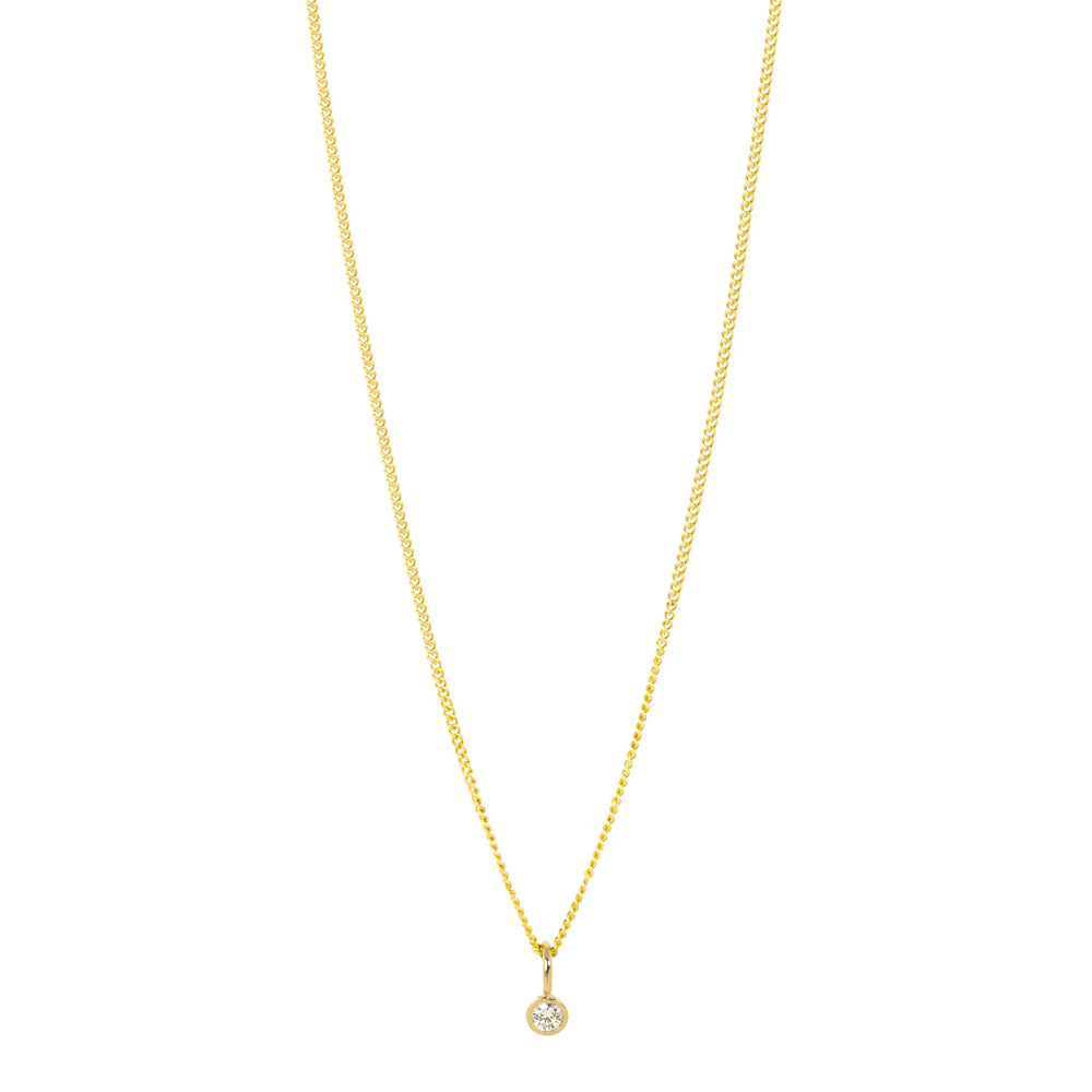 The Mini-Mini Me Diamond Necklace | Hortense Jewelry - handmade designer necklaces, designer gold necklaces, designer bridal necklaces, delicate gold necklaces