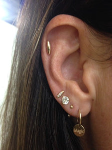 Rise and Shine-Earring with diamond | Hortense Jewelry - handmade artisan earrings, handmade designer earrings, ethically made gold earrings