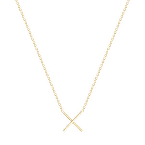 Kiss necklace 14KYG 16" | Hortense Jewelry - handmade designer necklaces, designer gold necklaces, designer bridal necklaces, delicate gold necklaces