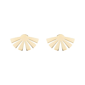 Large Sunshine Earrings PAIR 14KYG | Hortense Jewelry - yellow gold bridal earrings, designer bridal earrings, ethical gold earrings