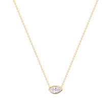 Load image into Gallery viewer, Marquise-necklace Set with marquise white sapphire14KYG 16&quot; | Hortense Jewelry - handmade designer necklaces, designer gold necklaces, designer bridal necklaces, delicate gold necklaces