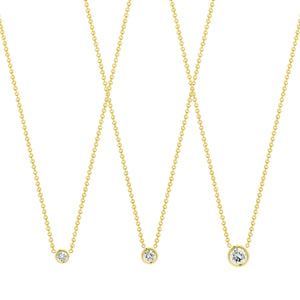 Flirty Necklace -3 sizes | Hortense Jewelry - handmade designer necklaces, designer gold necklaces, designer bridal necklaces, delicate gold necklaces