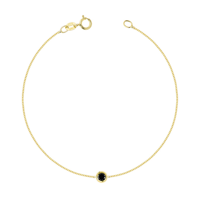 Flirty-black diamond bracelet | Hortense Jewelry - handcrafted beaded bracelets, handcrafted gold bracelets, handmade pearl bracelets, delicate handmade bracelets