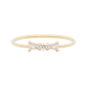 The Little Bow Ring | Hortense Jewelry - ethical diamond rings, delicate designer rings, designer gold rings