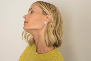 Large Sunshine Earrings | Hortense Jewelry - handmade artisan earrings, handmade designer earrings, ethically made gold earrings