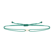 Load image into Gallery viewer, Hortense Fine Jewelry Link Cord Bracelet Emerald Solid Yellow Gold