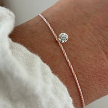 Load image into Gallery viewer, Floating Lab Diamond cord bracelet