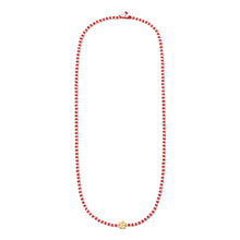 Load image into Gallery viewer, "Fleur" Necklace with mini white pearls