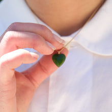 Load image into Gallery viewer, “ Sweetheart Jade” necklace -Sterling silver