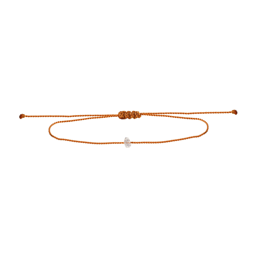 Herkimer cord bracelet