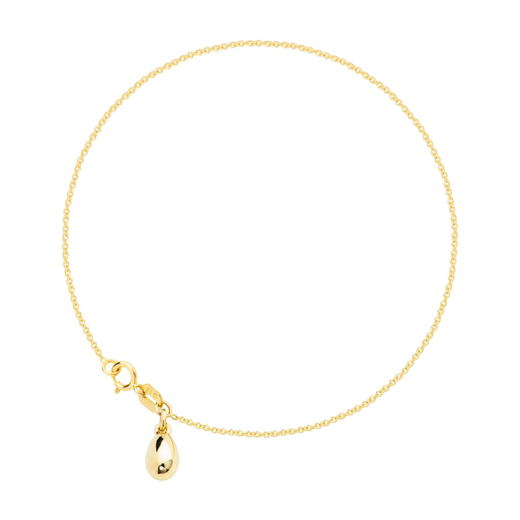 Sweet Egg pendant Bracelet SILVER 6.5 | Hortense Jewelry - handcrafted beaded bracelets, handcrafted gold bracelets, handmade pearl bracelets, delicate handmade bracelets