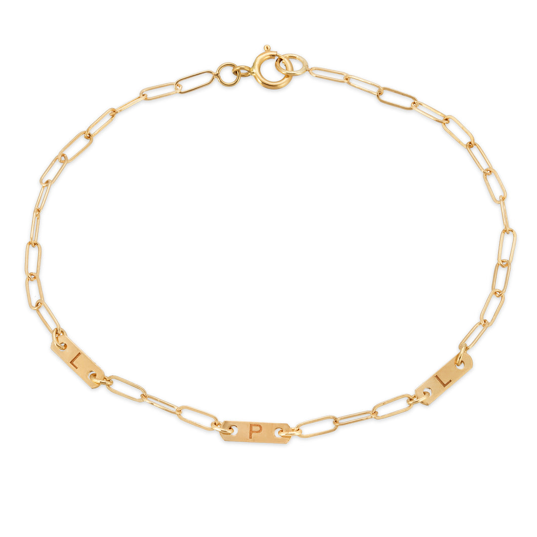 The Link ID Bracelet | Hortense Jewelry - handcrafted beaded bracelets, handcrafted gold bracelets, handmade pearl bracelets, delicate handmade bracelets