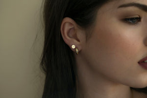 Egg Hoop | Hortense Jewelry - handmade artisan earrings, handmade designer earrings, ethically made gold earrings