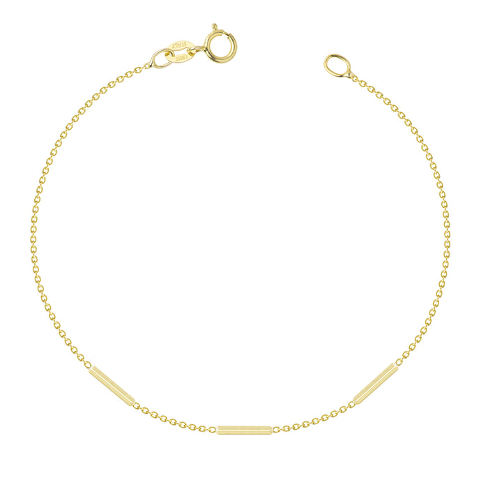 Bamboo bracelet-triple | Hortense Jewelry - handcrafted beaded bracelets, handcrafted gold bracelets, handmade pearl bracelets, delicate handmade bracelets