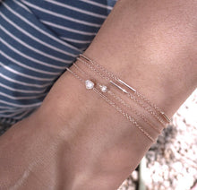 Load image into Gallery viewer, Flirty bracelet extra white diamond | Hortense Jewelry - custom handmade bracelets, beautiful handmade bracelets, handmade bracelets and necklaces