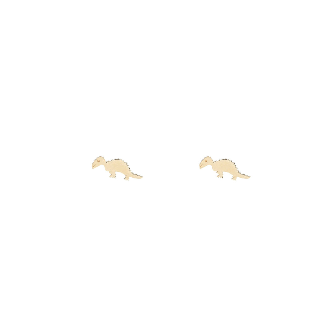 The Dinosaure earrings Single 14KYG | Hortense Jewelry - yellow gold bridal earrings, designer bridal earrings, ethical gold earrings