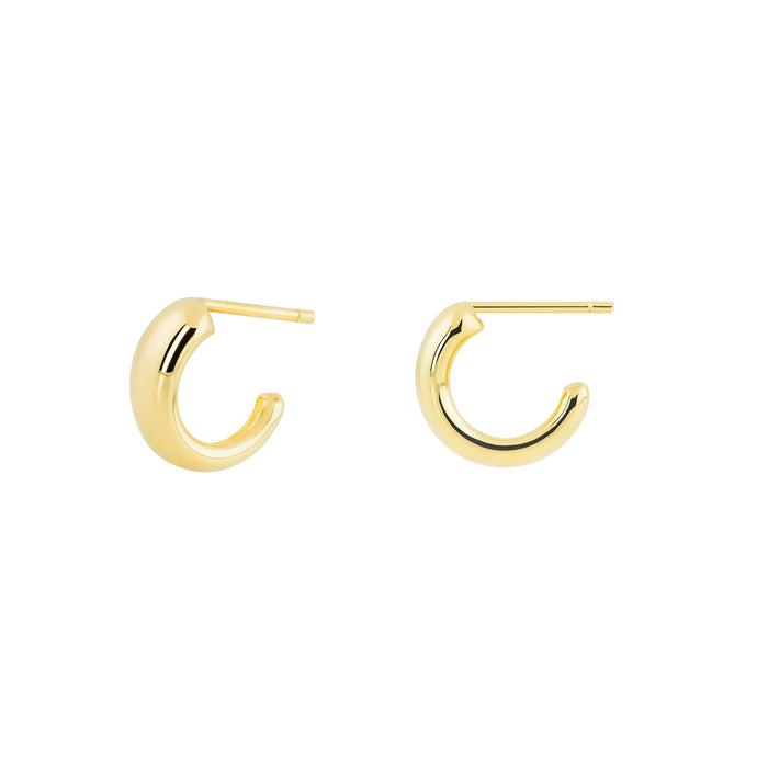 Egg Hoop SILVER SINGLE | Hortense Jewelry - yellow gold bridal earrings, designer bridal earrings, ethical gold earrings