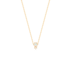 Load image into Gallery viewer, “Petite Cherie” Opal-White Diamond-Necklace 14KYG 16&quot; | Hortense Jewelry - handmade designer necklaces, designer gold necklaces, designer bridal necklaces, delicate gold necklaces