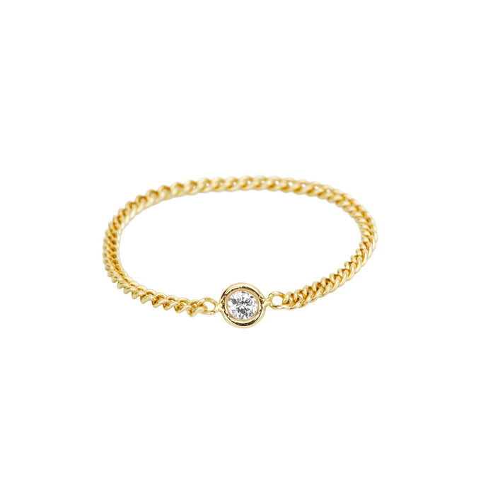 Flirty Ring 14k Yellow gold size 4.5 | Hortense Jewelry - ethical diamond rings, delicate designer rings, designer gold rings