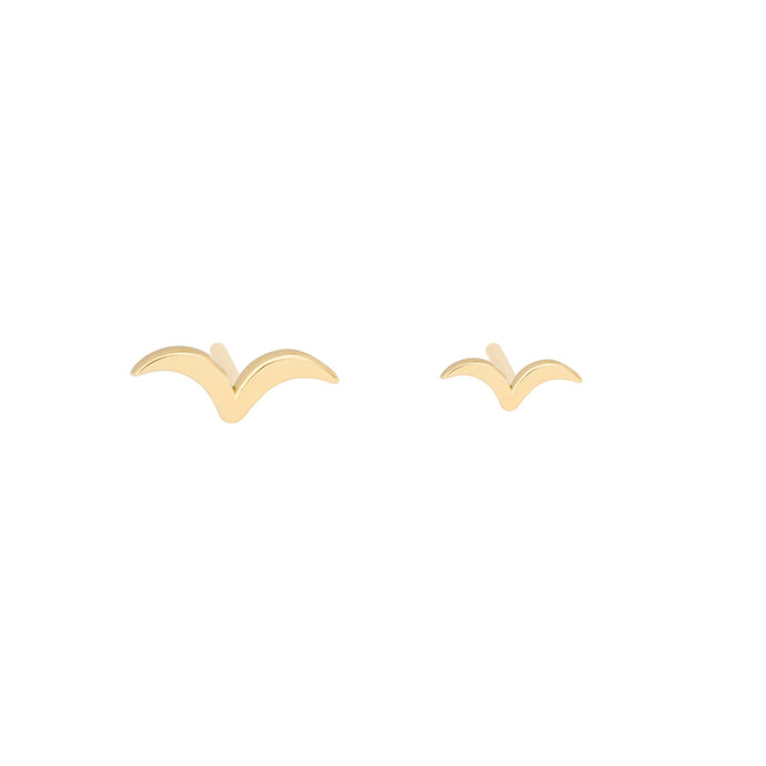 “Flying Together” -Earring 14KYG PAIR | Hortense Jewelry - yellow gold bridal earrings, designer bridal earrings, ethical gold earrings