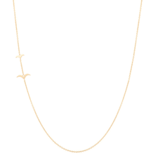 Load image into Gallery viewer, “Flying Together”-Necklace 14KYG 16&quot; | Hortense Jewelry - handmade designer necklaces, designer gold necklaces, designer bridal necklaces, delicate gold necklaces