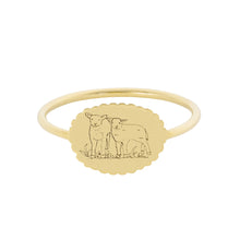 Load image into Gallery viewer, The Bubble Signet Ring-Deer or Lambs | Hortense Jewelry - ethical engagement rings, conflict free engagement rings, ethically sourced engagement rings, handmade designer rings