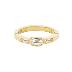 The Eternity Ring-3 Diamonds | Hortense Jewelry - handmade gold wedding rings, handcrafted mens wedding bands, handmade gold wedding rings, designer gold wedding bands