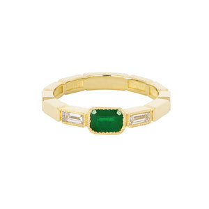 The Eternity Ring-Emerald+Diamonds | Hortense Jewelry - handmade gold wedding rings, handcrafted mens wedding bands, handmade gold wedding rings, designer gold wedding bands
