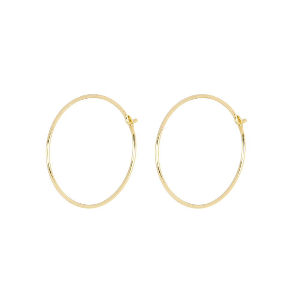 The sweet Angel Hair Hoops 14KYG PAIR | Hortense Jewelry - yellow gold bridal earrings, designer bridal earrings, ethical gold earrings
