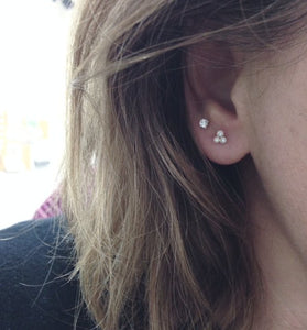 Clover Studs | Hortense Jewelry - handmade artisan earrings, handmade designer earrings, ethically made gold earrings