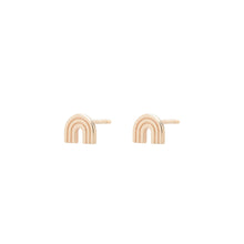 Load image into Gallery viewer, &quot;Follow your Rainbow&quot; earrings Single stud Silver | Hortense Jewelry - yellow gold bridal earrings, designer bridal earrings, ethical gold earrings
