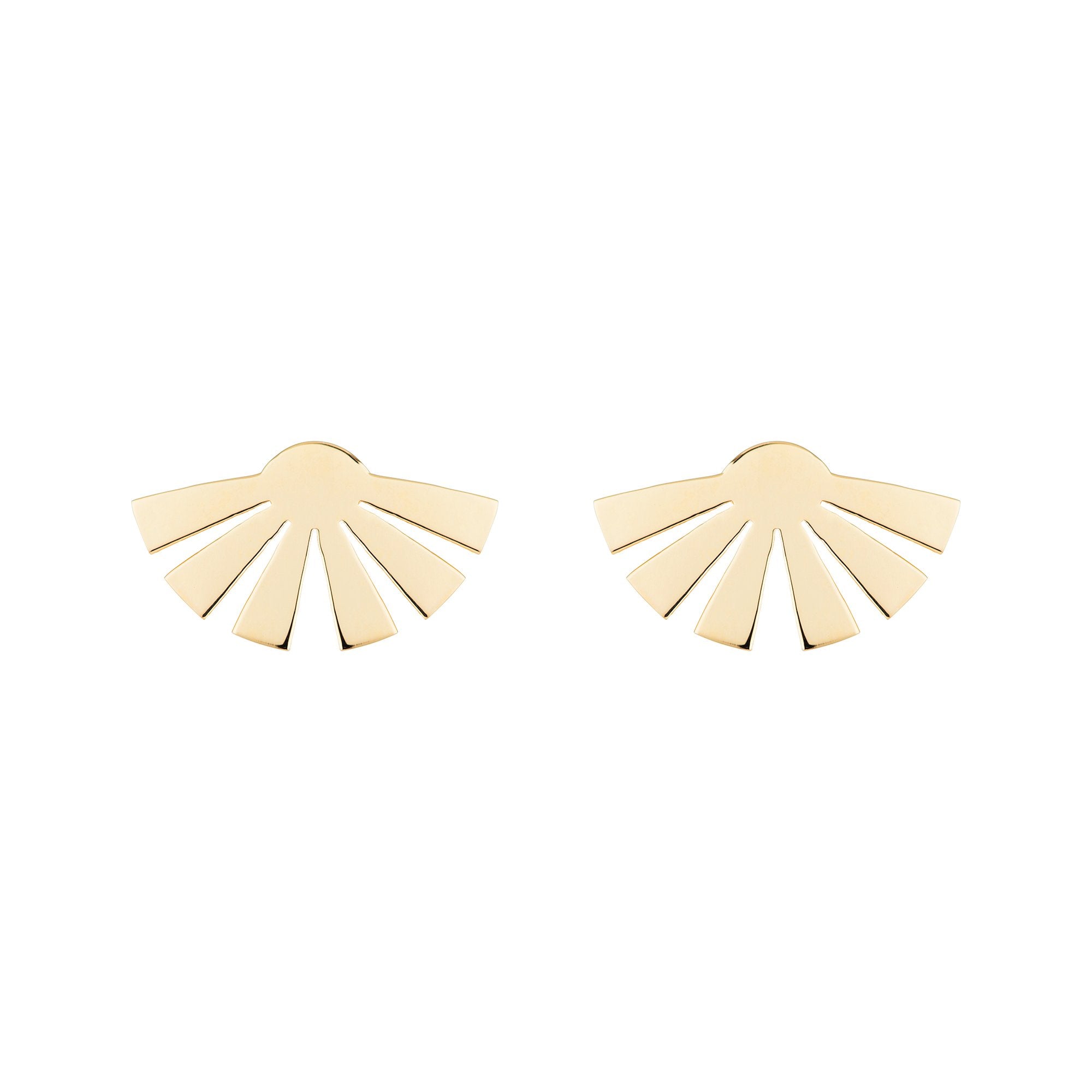Hortense Gold Sunshine Stud Earrings with 6 Beams