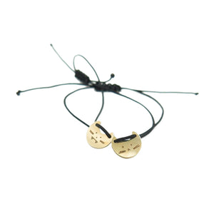 Sweet Purrrr-Cord bracelet | Hortense Jewelry - handcrafted beaded bracelets, handcrafted gold bracelets, handmade pearl bracelets, delicate handmade bracelets