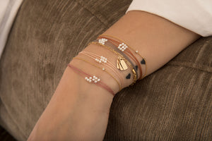 The Mini mini Me Bracelet-1 Diamond | Hortense Jewelry - custom handmade bracelets, beautiful handmade bracelets, handmade bracelets and necklaces