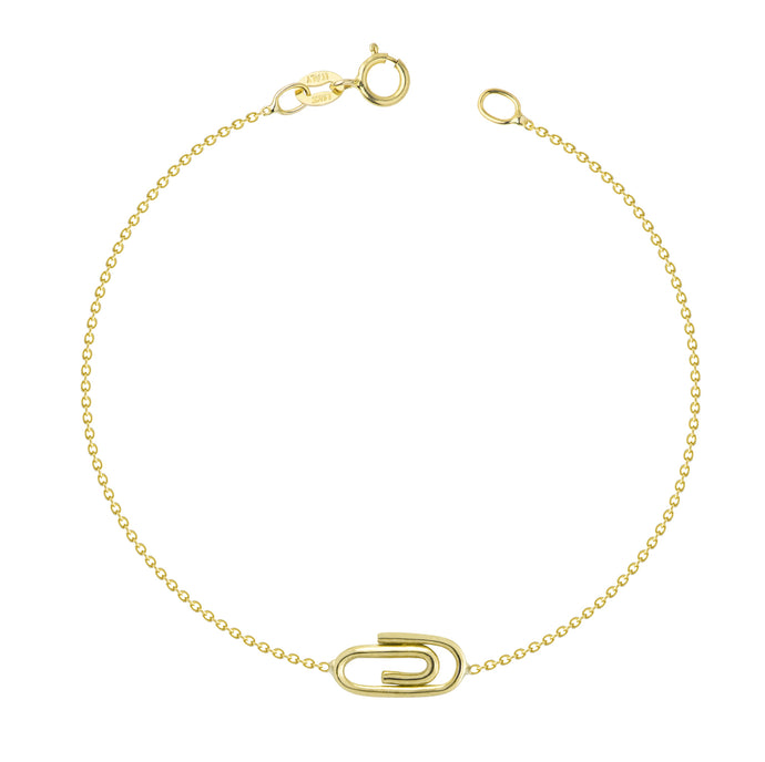 Paper Clip bracelet | Hortense Jewelry - handcrafted beaded bracelets, handcrafted gold bracelets, handmade pearl bracelets, delicate handmade bracelets