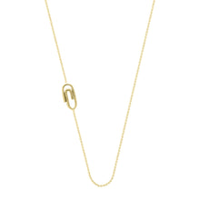 Load image into Gallery viewer, Paper Clip necklace | Hortense Jewelry - handmade designer necklaces, designer gold necklaces, designer bridal necklaces, delicate gold necklaces