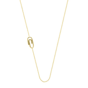 Paper Clip necklace | Hortense Jewelry - handmade designer necklaces, designer gold necklaces, designer bridal necklaces, delicate gold necklaces