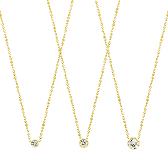 Flirty Necklace -3 sizes | Hortense Jewelry - handmade designer necklaces, designer gold necklaces, designer bridal necklaces, delicate gold necklaces