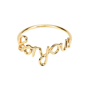 "Bonjour" Ring | Hortense Jewelry - ethical diamond rings, delicate designer rings, designer gold rings