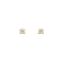 Load image into Gallery viewer, The D-Earring 14K yellow gold | Hortense Jewelry - yellow gold bridal earrings, designer bridal earrings, ethical gold earrings