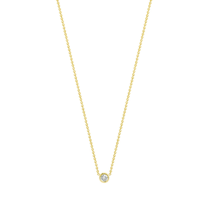 Flirty necklace-White diamond | Hortense Jewelry - handmade designer necklaces, designer gold necklaces, designer bridal necklaces, delicate gold necklaces