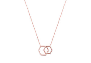 Together-Hexagon rose gold 14k 16" | Hortense Jewelry - beautiful handcrafted necklaces, unique handmade necklaces, handcrafted necklaces and pendants